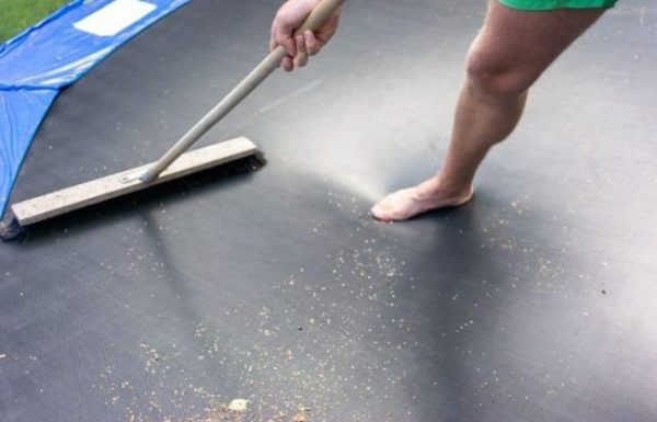 Sweep and Clean Your Trampoline
