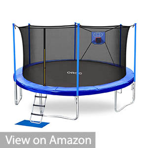 Kids Basketball Trampoline with Safety Enclosure Net